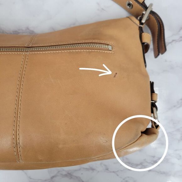 Coach Legacy Leather Turnlock Convertible Purse Tan F15170 Crossbody Shoulder - Picture 11 of 16